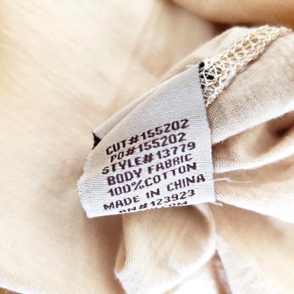 XCVI Tan Blouse Women SIZE XS Hi Low Fitted Short Sleeve Casual Cute Top FLAW - Picture 7 of 11